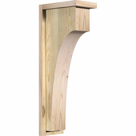 Ekena Millwork Huntington Rough Sawn Corbel w/Backplate, Douglas Fir, 6"W x 10"D x 26"H COR06X10X26HUN01RDF